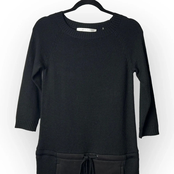Susana  Monaco Black Elena Knit Hoodie Dress XS - Picture 5 of 9